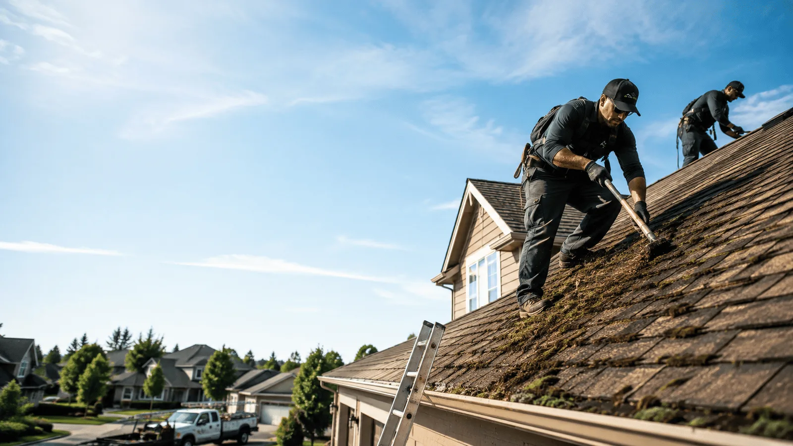 Roof Moss Removal in Bridgeport, OH near me